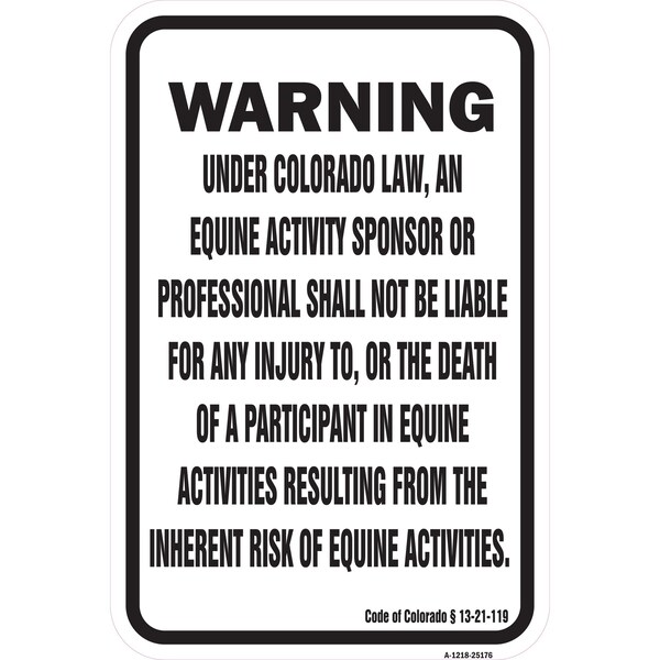 Signmission Safety Sign, 12 in Height, Aluminum, 18 in Length, 25176 A-1218-25176 - main